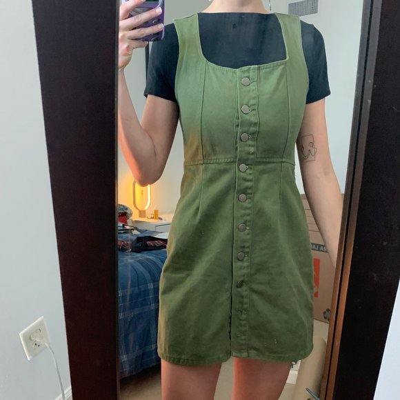 Button-Up Tank Dress (moss denim) - Picture 6 of 6